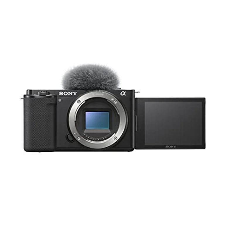 Sony Alpha ZV-E10 APS-C Interchangeable Lens Mirrorless Vlog Camera, Black Body Only | Walmart (US)