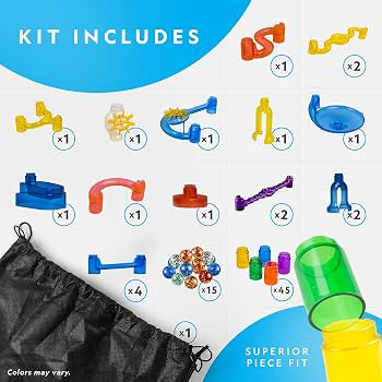 NATIONAL GEOGRAPHIC Glowing Marble Run – Construction Set with 15 Glow in The Dark Glass Marble... | Amazon (US)