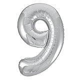 Unique Industries 34" Foil Number 9 Balloon | Amazon (US)