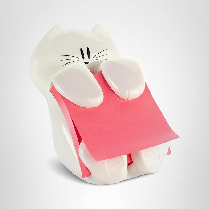 Post-it Pop-up Note Dispenser Cat Design 3x3 in 1 Dispenser/Pack (CAT-330 White) | Amazon (US)