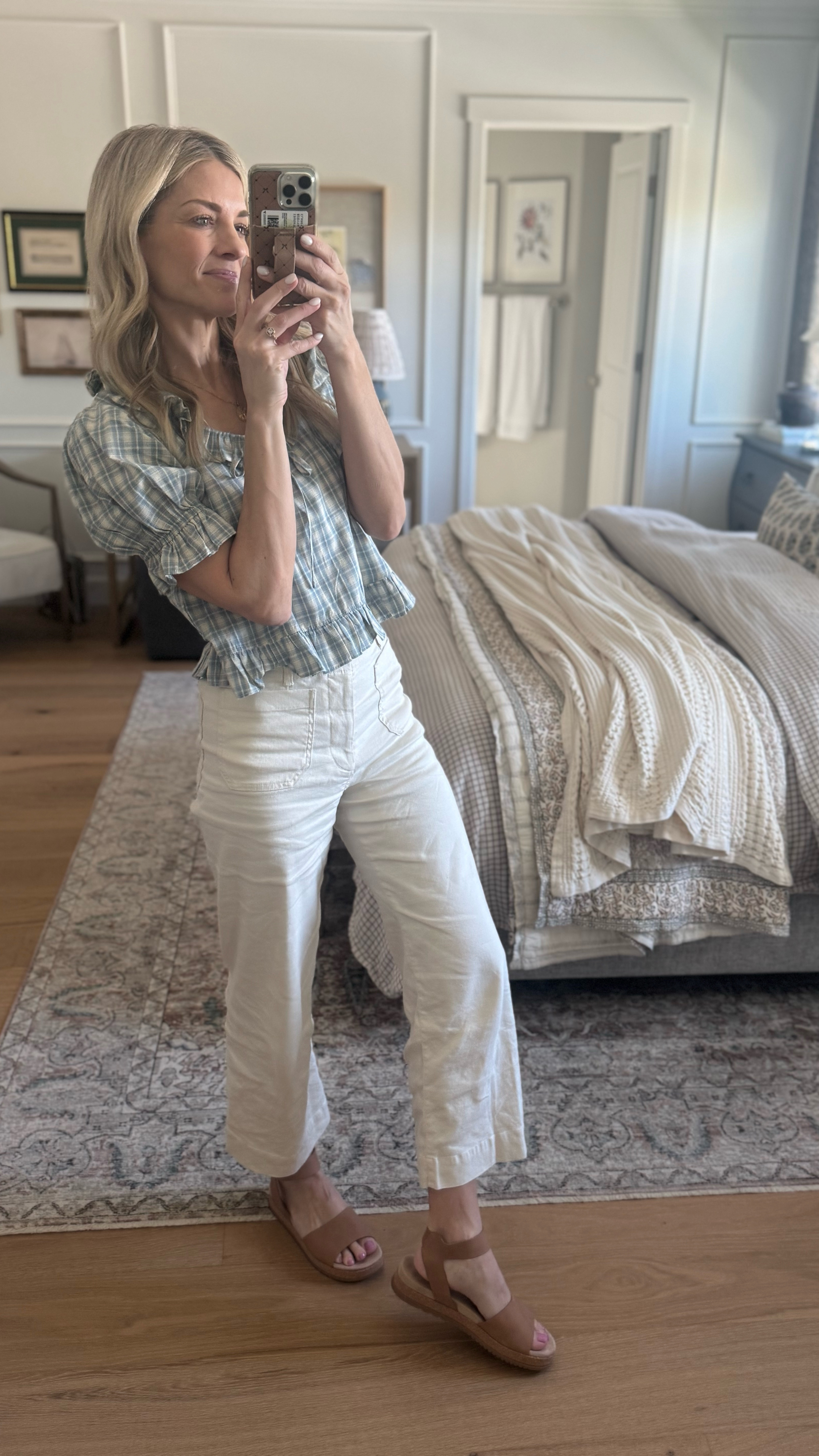 Yay for cute spring tops! I love the feminine details. I’m wearing my true size small in the top and 25 in the famous Anthropologie pants! 

#LTKStyleTip #LTKShoeCrush #LTKFindsUnder100