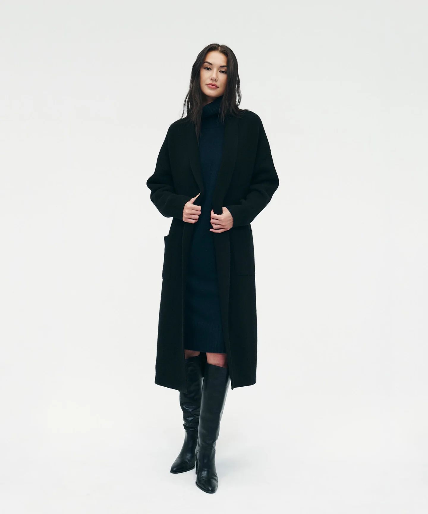 Luxe Merino Cashmere Tie Waist Coat | NAADAM