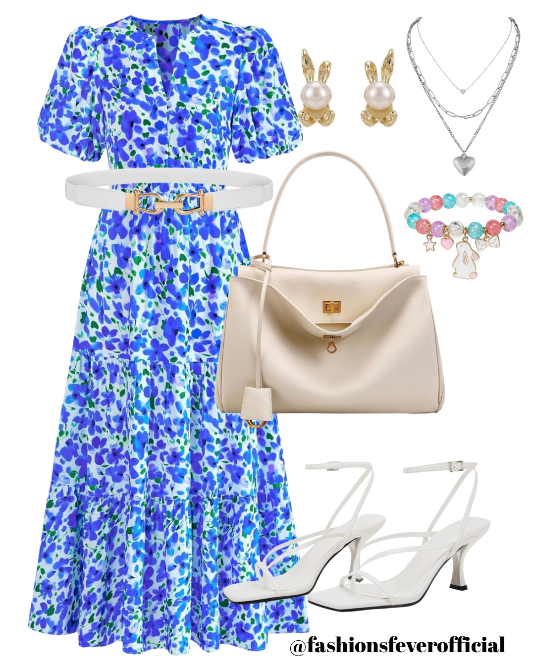 Fresh, feminine, and perfect for spring. This blue floral midi is the ultimate pick for your Easter celebrations! The soft puff sleeves, flowy silhouette, and delicate print make it effortlessly elegant, while the neutral accessories keep the look polished and chic.

Paired with strappy white heels, a structured beige handbag, and dainty layered jewelry, this outfit is ideal for brunch, church, or a sunny day out. It’s one of those looks that feels as good as it looks ✨

If you’re searching for the perfect Easter dress women or styling inspiration for easter outfits women, this one checks all the boxes—comfortable, classy, and totally on-trend.

Shop the look and elevate your Easter style
#LTKStyleTip #LTKFashion

#LTKSeasonal #LTKFestival
