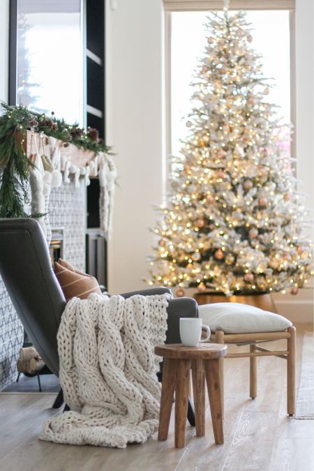 This chunky knit throw is so cozy & the perfect holiday home staple! And our flocked tree is truly magical!! 

#LTKhome #LTKSeasonal #LTKGiftGuide