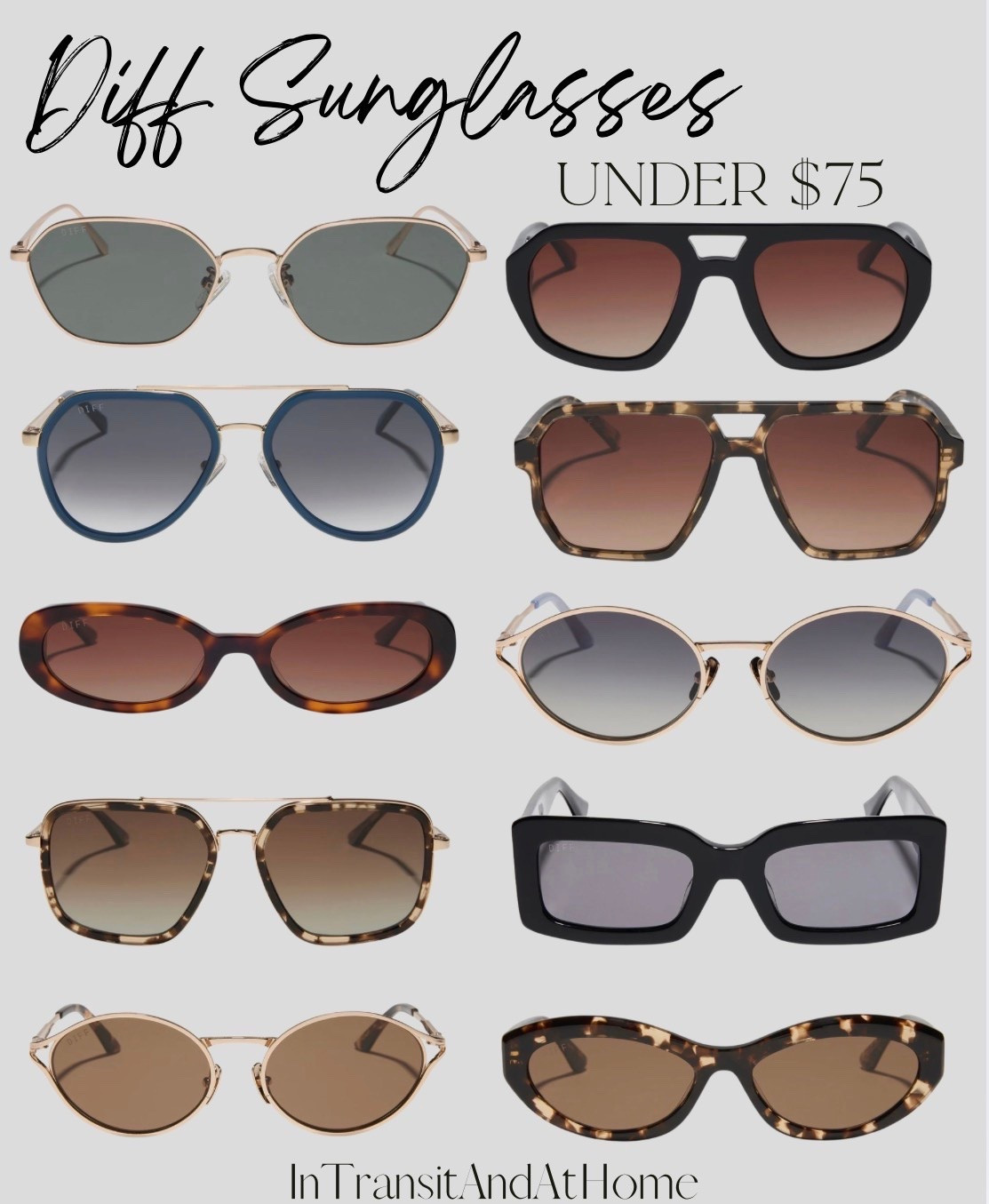 Diff needs to give their designers a pay raise, because I’m obsessed with all of these frames. 
•
#eyewear #sunglasses #glasses #shades #sunnies #sunglassesunder100 #under75 #under100 #sale #discount #summeraccessories #brownsunglasses #blacksunglasses #tortoisesunglasses #tortoisesunnies #diff #diffsunglasses #diffeyewear

#LTKselfcare #LTKdayinmylife #LTKTravel