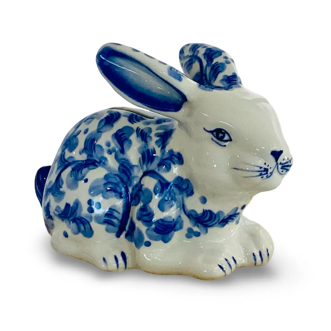 Vintage Andrea by Sadek Bunny Bank Blue and White Made in Thailand Gift for Easter Bunny Lover - ... | Etsy (US)