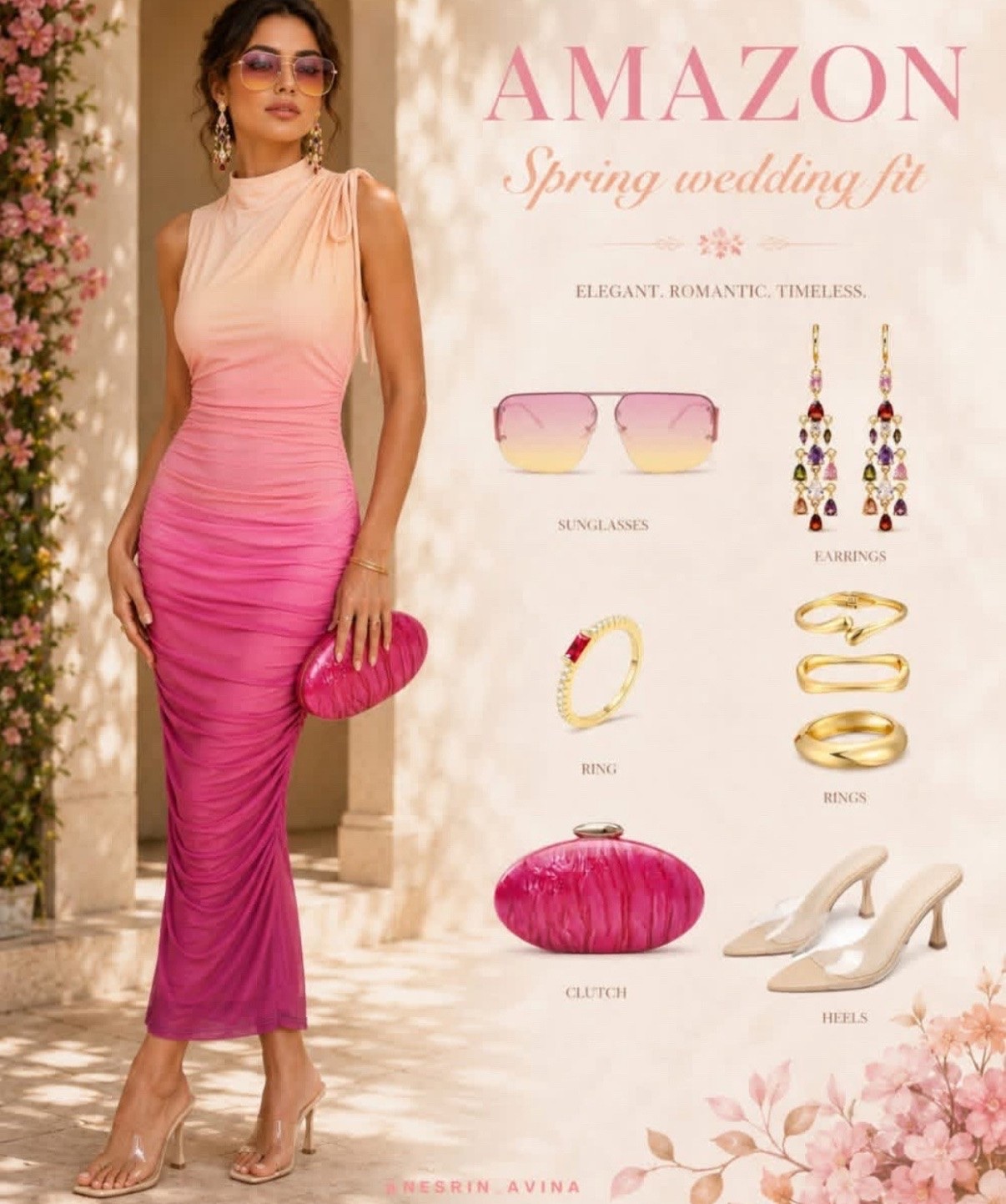 pink dress 
wedding guest dress 
#amazonweddingguestdress