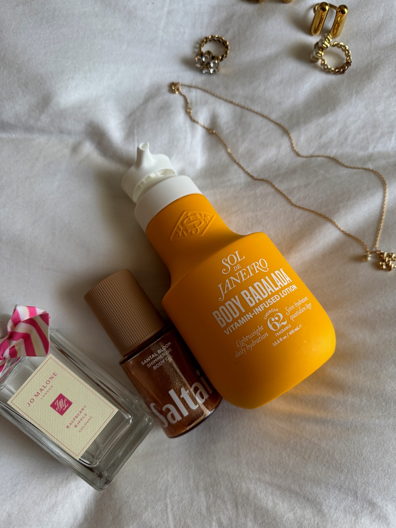 Soft, sparkly, shiny winter essentials ✨
My everyday glow trio this season: a silky vitamin-infused lotion, a warm shimmering body oil, and a sweet, soft daytime fragrance that feels perfect for winter.

I’ve been layering the Sol de Janeiro Body Balm under my outfits for that smooth, hydrated base, then adding the Saltair shimmer oil on my chest, shoulders, and legs for a sparkly glow that catches the winter light beautifully. And this Jo Malone Raspberry Ripple isn’t a holiday scent, but it’s been my go-to daytime fragrance all season — cozy, sweet, and so easy to wear.

Perfect for winter outings, casual holiday moments, or gifting to someone who loves a soft, feminine scent ✨🤍


#LTKBeauty #LTKSeasonal #LTKGiftGuide