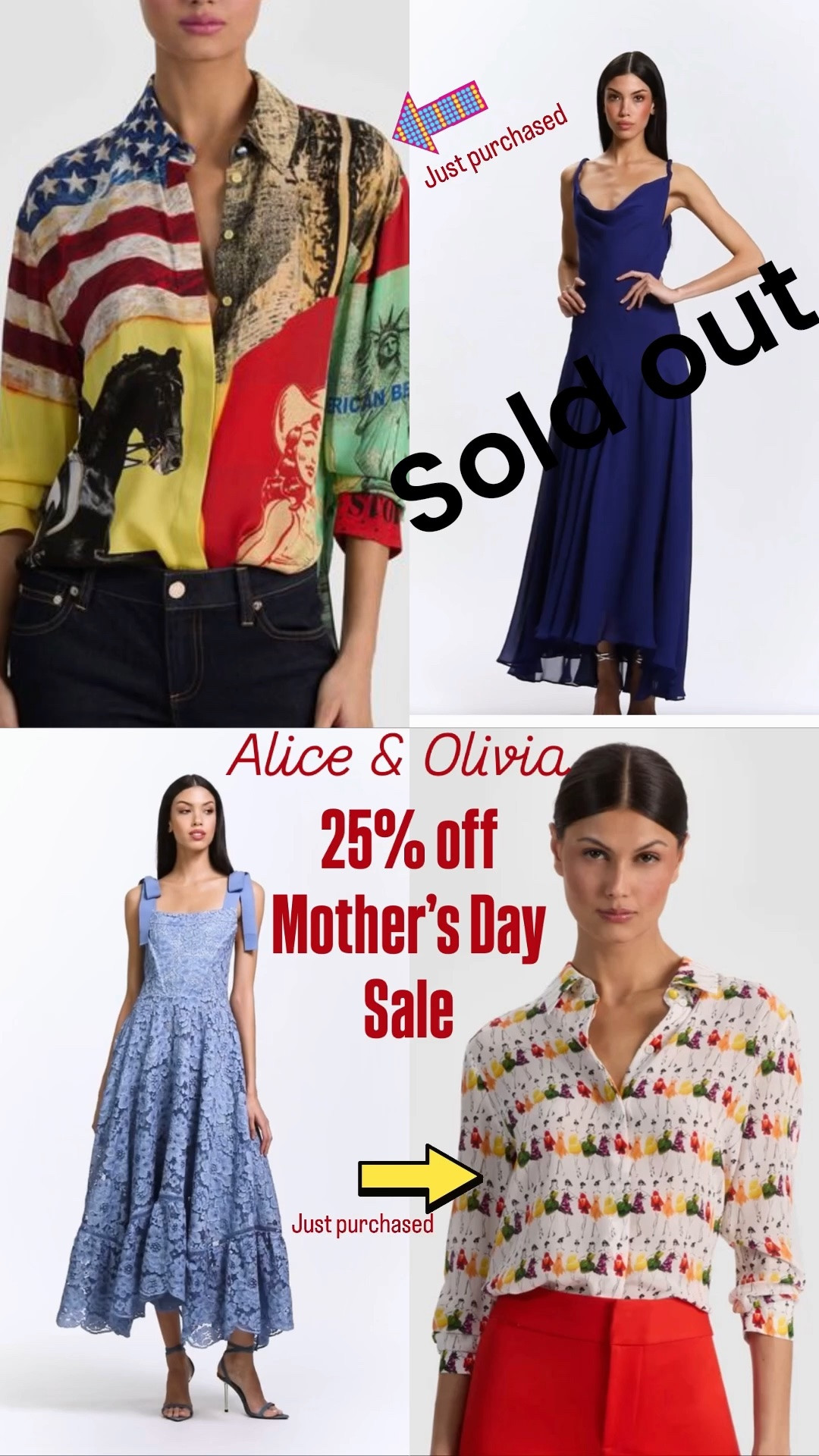 Alice & Olivia sale  a few favorites and a few that I ordered. Patriotic shirts, Memorial Day shirt, blue lace dress, wedding guest dress, artsy blouse,

#LTKOver40 #LTKSaleAlert #LTKWedding