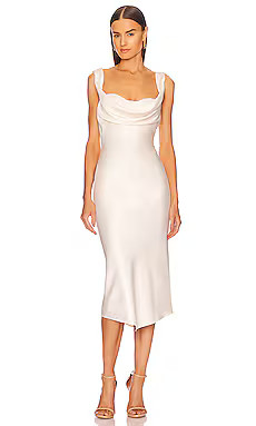 Michael Costello x REVOLVE Kylen Midi Dress in Ivory from Revolve.com | Revolve Clothing (Global)