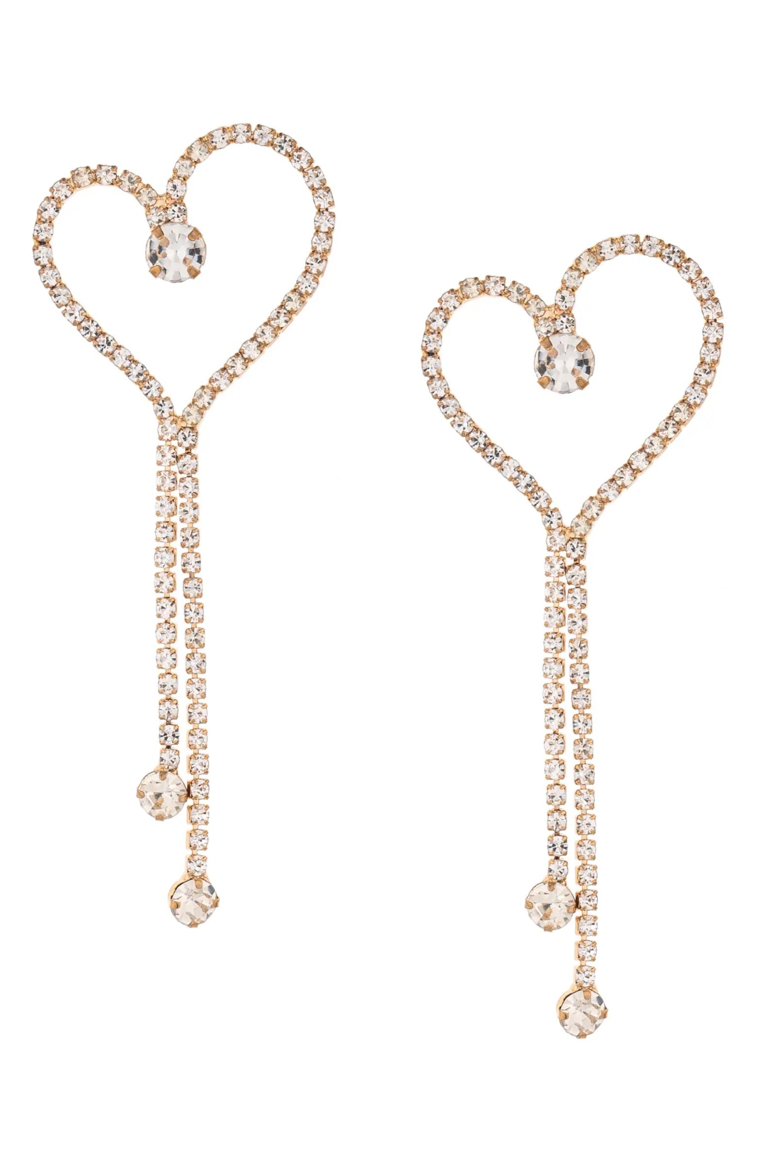 Crystal Heart Drop Earrings | Nordstrom