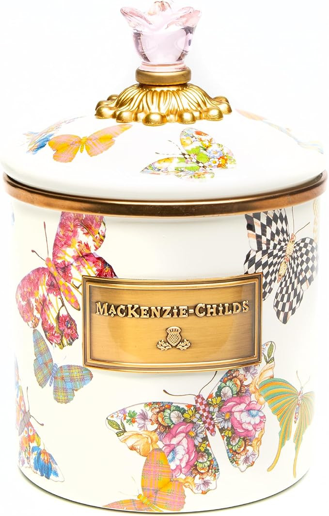 MACKENZIE-CHILDS Enamel Canister, Versatile Kitchen Storage Container for Flour and Sugar, Small,... | Amazon (US)
