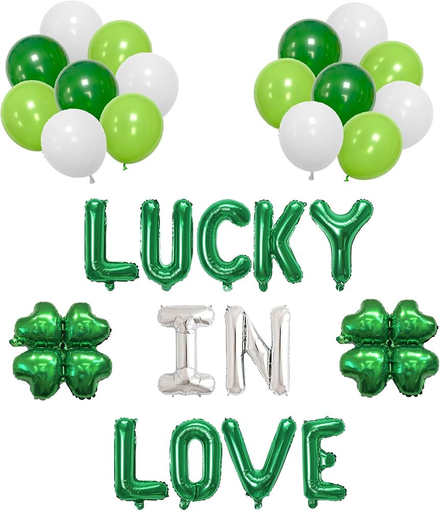 100% LIKED-Lucky In Love St Patricks Day Bachelorette Decorations, Clover Bach Party, Clover Bach... | Amazon (US)