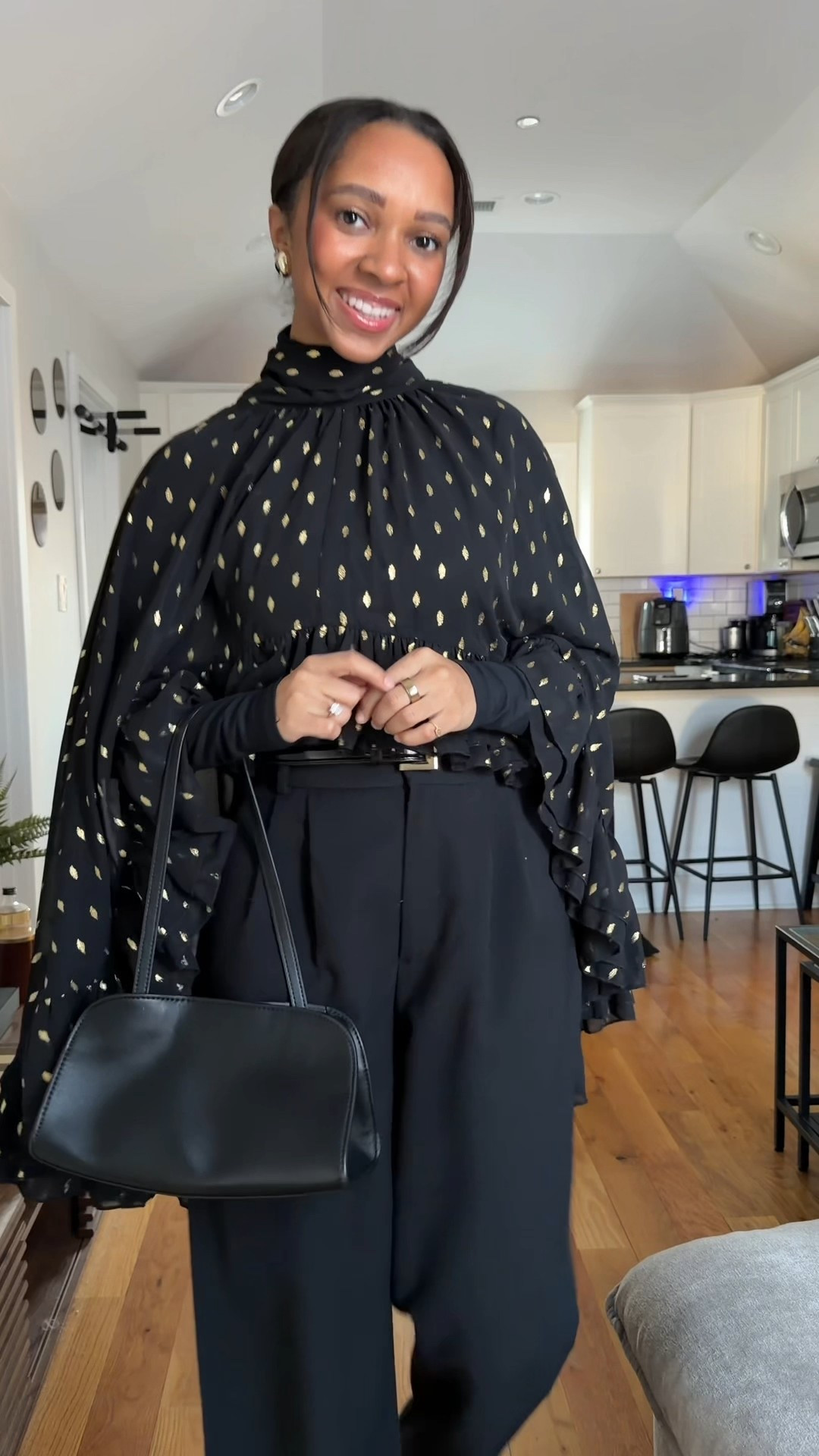 Boots are Zara! Night out outfit, winter fashion, trousers, boots, Etsy bag, the row bag dupe

#LTKgrwm