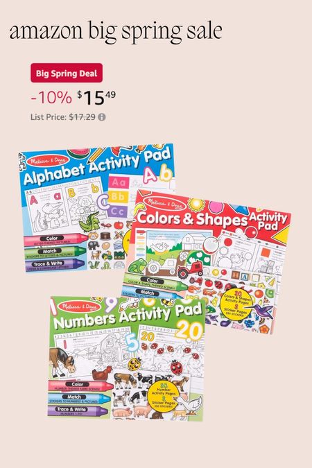 Amazon spring sale! Melissa and Doug activity pads. 

#LTKkids #LTKsalealert #LTKfamily