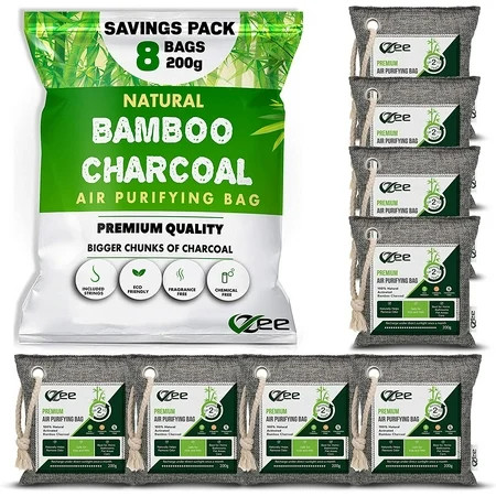 Charcoal Bags Odor Absorber - Odor Eliminator - 8 Pack X 200g - 8 Ropes - Nature Fresh Charcoal Bags | Walmart (US)