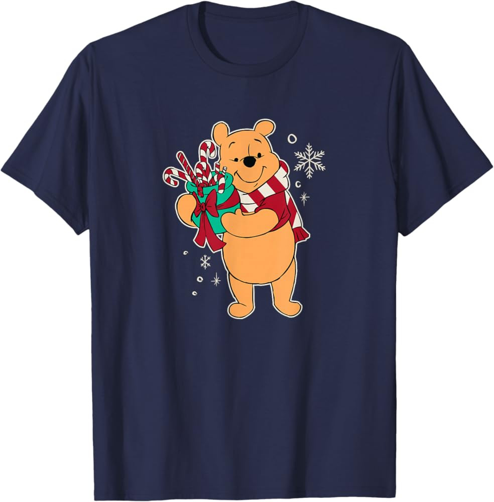 Disney - Holiday Pooh Bear loves Candy Canes T-Shirt | Amazon (US)