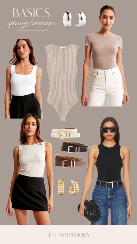 Basics for spring & summer // tank tops, basic well fitting tees, belts and jewelry 

#LTKSeasonal #LTKstyletip
