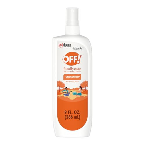 OFF! Family Care Insect & Mosquito Repellent Spritz, Bug Spray Containing 7% DEET, Unscented Repellent with Aloe Vera Protects Against Mosquitoes, 9 Oz | Amazon (US)