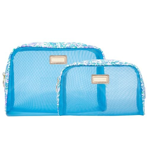 Lilly Pulitzer Clear Zipper Pouch, Cute Pencil Case for Adults, Travel Toiletry Bag, Small Pouch Bag for Supplies, Makeup or Toiletries, Just a Pinch | Amazon (US)