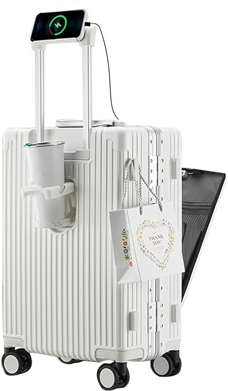feilario Aluminium Frame Hardside Expandable Spinner Wheel Luggage, Built-In TSA lock Carry on Su... | Amazon (US)
