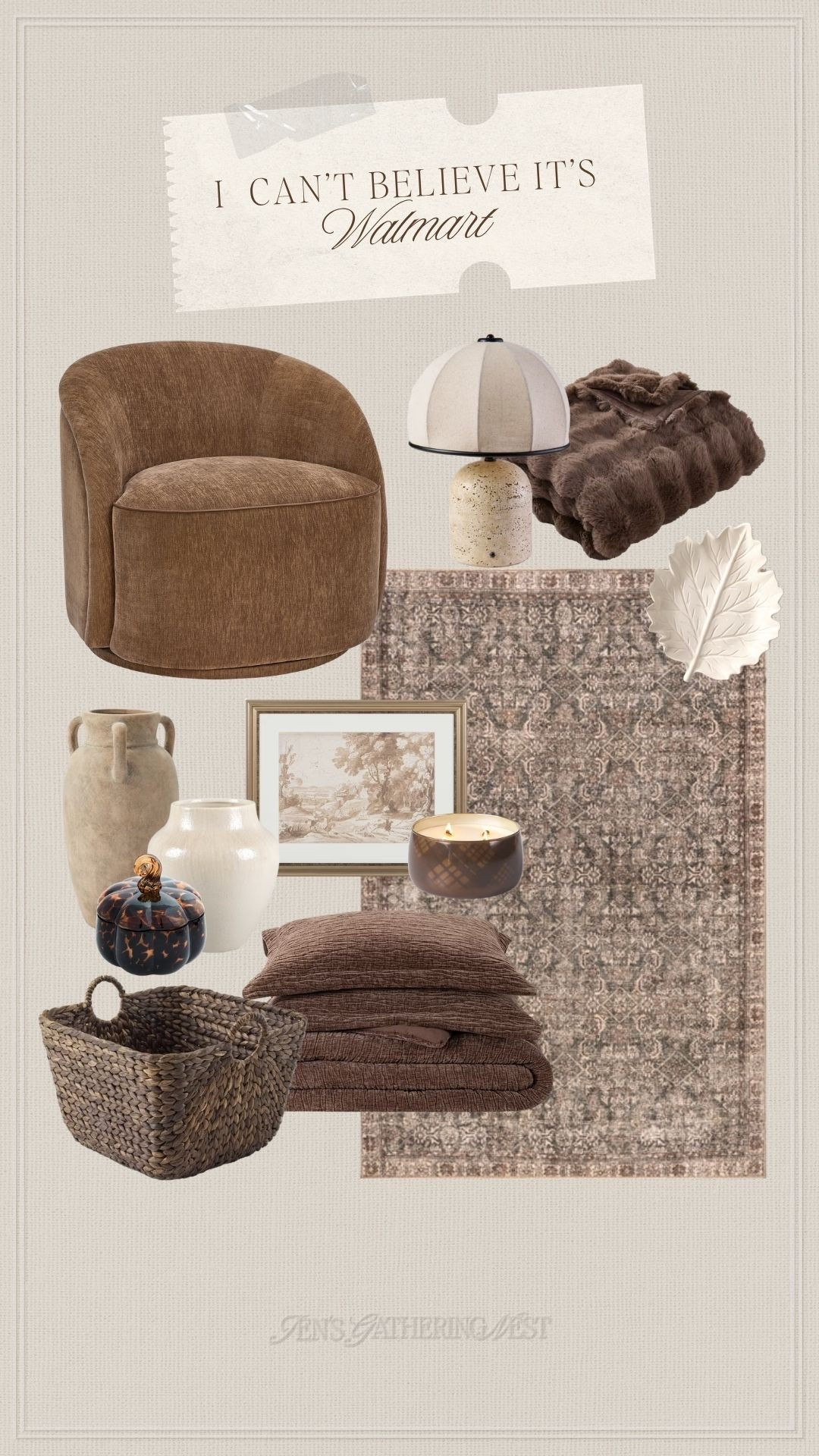Can’t believe these are Walmart finds! 🤎 The warm browns, vintage-inspired details and cozy textures make everything feel so elevated for fall. 🍂 #walmartfinds #walmarthome #falldecor #fallhome #cozyhome #neutraldecor #affordabledecor #homefinds #walmartstyle #designerinspired

#LTKHome