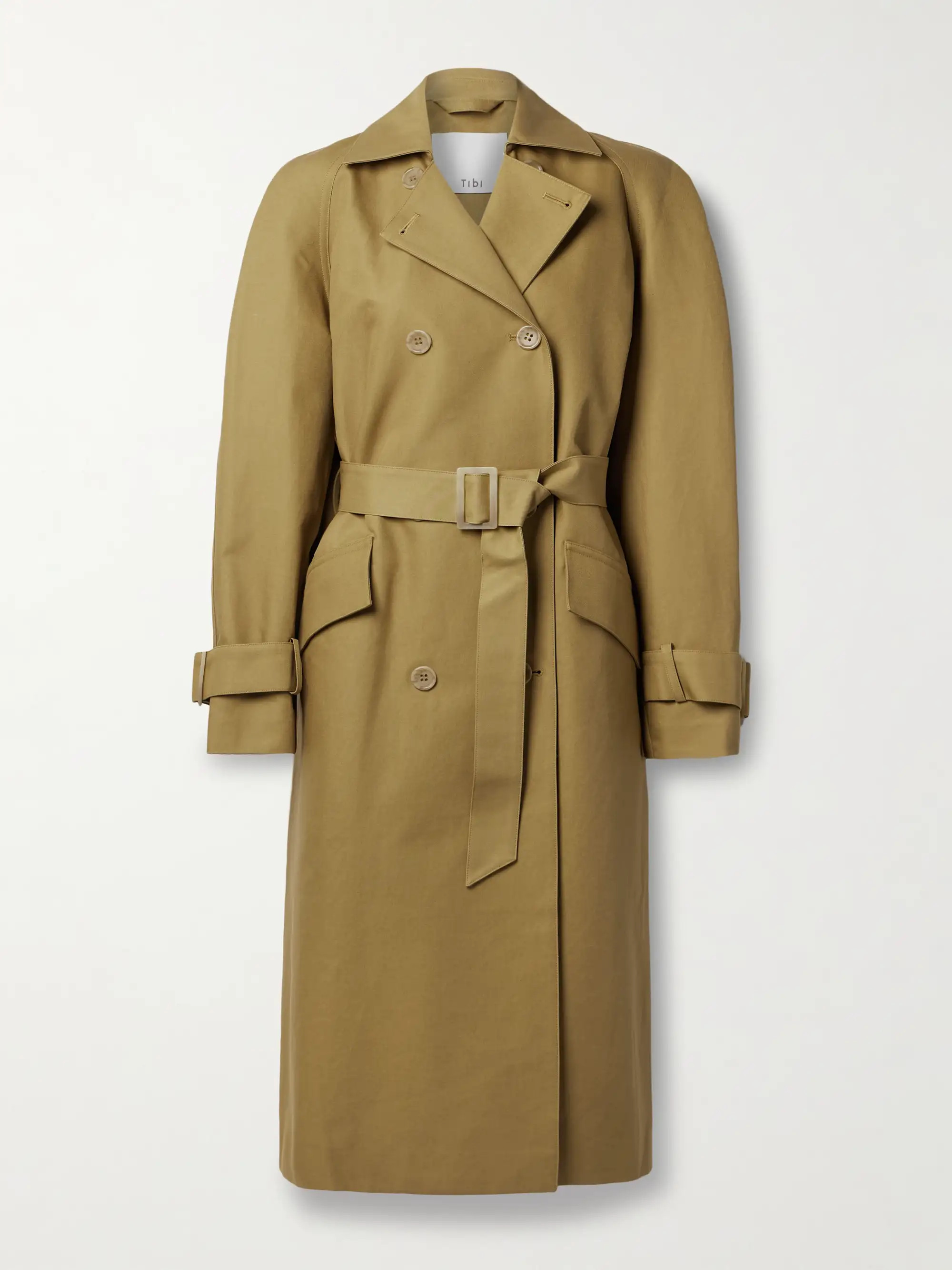 Belted double-breasted cotton-gabardine trench coat | NET-A-PORTER (US)