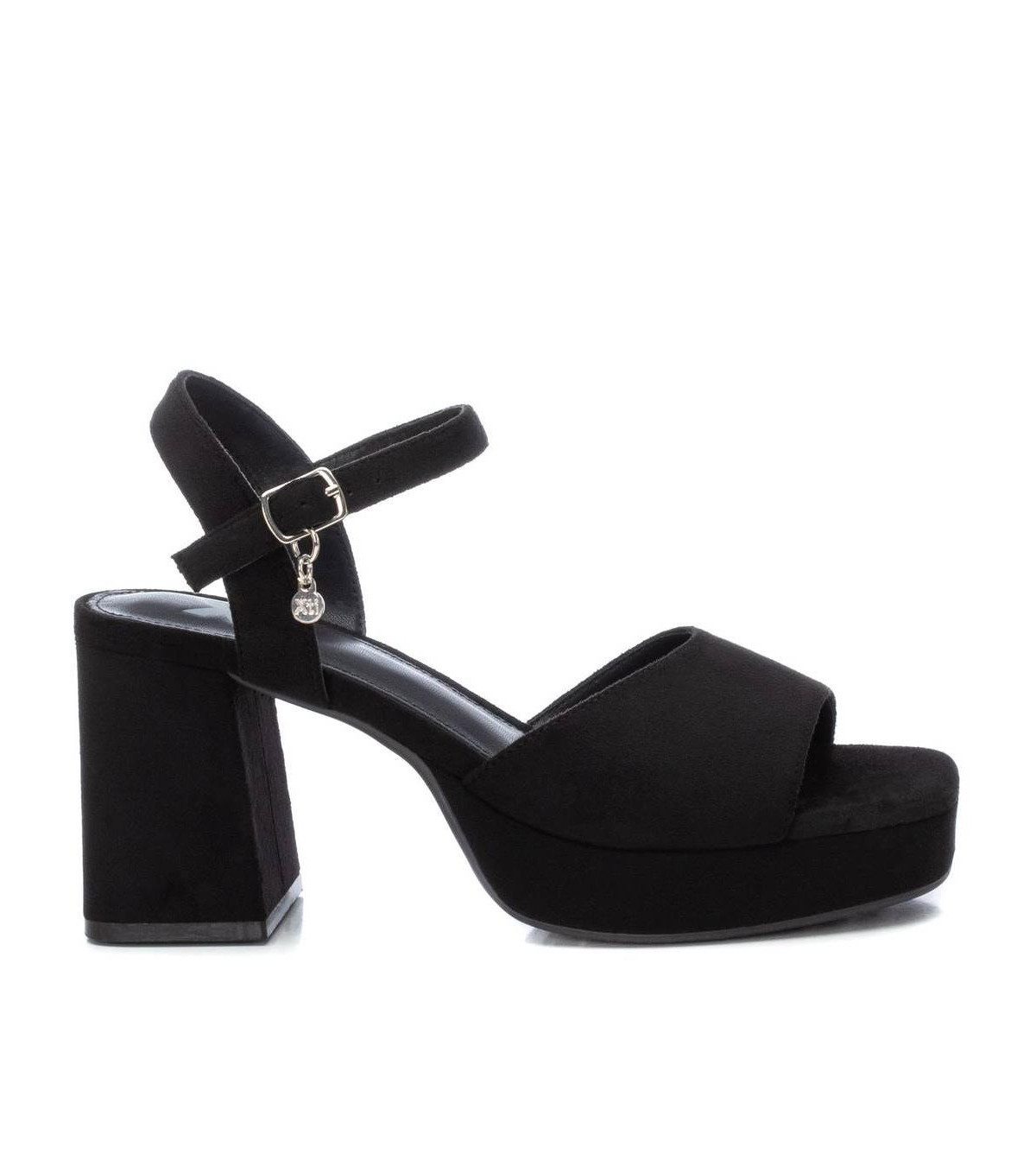 Xti Women's Heeled Suede Sandals With Platform By Xti, Black - Black | Macy's