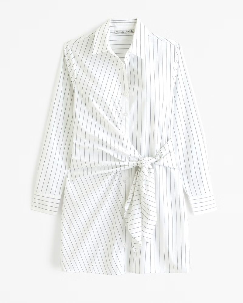 Long-Sleeve Wrap Shirt Dress | Abercrombie & Fitch (UK)