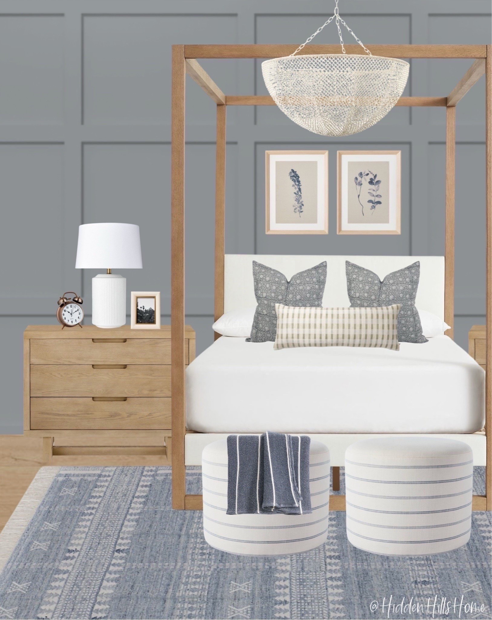 Bedroom decor ideas, master bedroom design, bedroom mood board, canopy bed, bedroom inspiration #bedroom
Wall color is SW Network Gray



#LTKSaleAlert #LTKHome