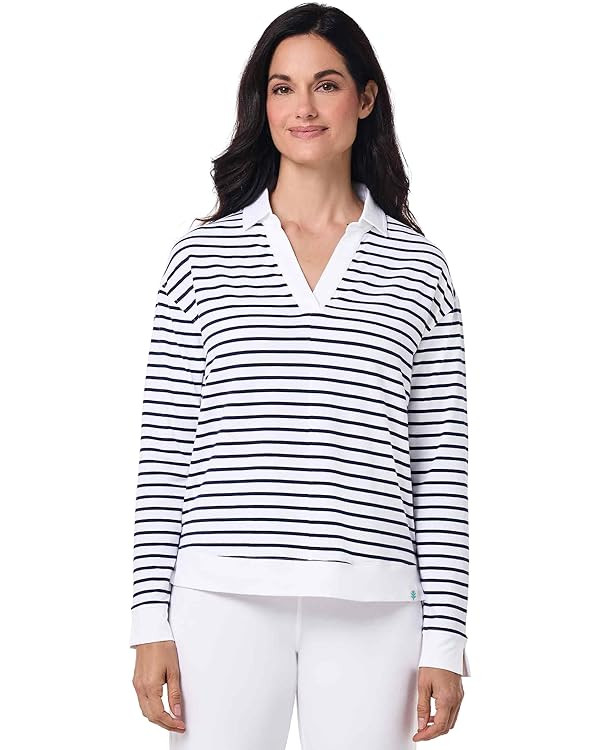 Long Sleeve Collared Polo Shirt - UPF 50+ Sun Protection - Fontainebleau 2.0 | Amazon (US)