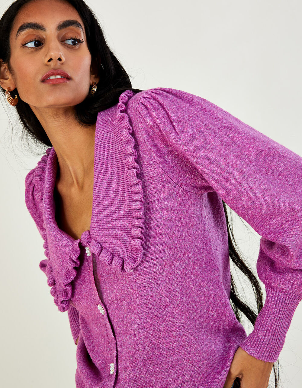 Collar Pearl Button Cardigan | Monsoon (UK)