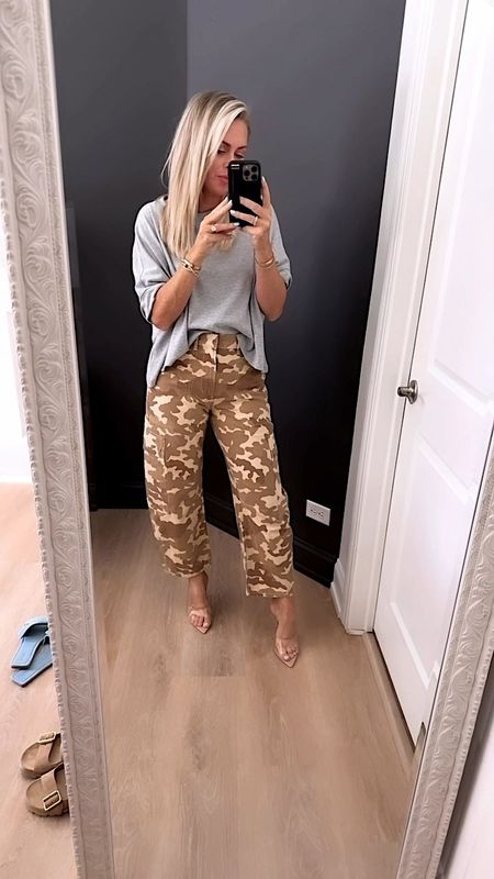 Recent reel! Camo pants are so good! Love love love them! I’m in my tts.
Amazon tee: small 
Amazon heels: tts

Spring outfit. Camo. Summer style. Amazon fashion. Tee. 

#LTKsalealert #LTKstyletip #LTKfindsunder50