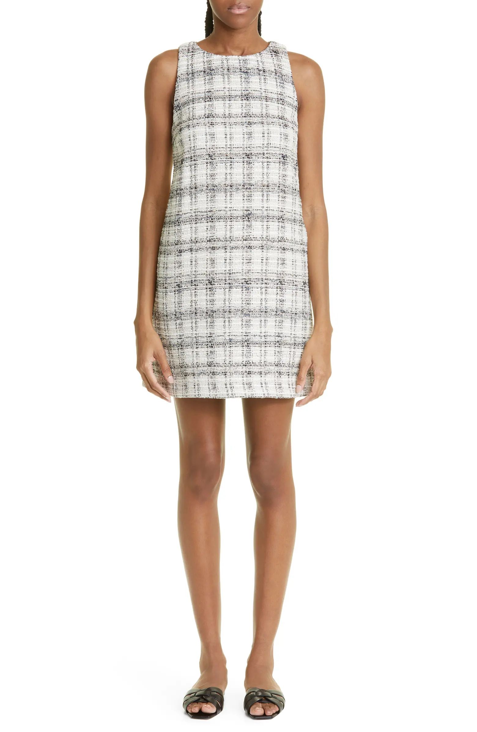 Sleeveless Cotton Blend Tweed Shift Dress | Nordstrom