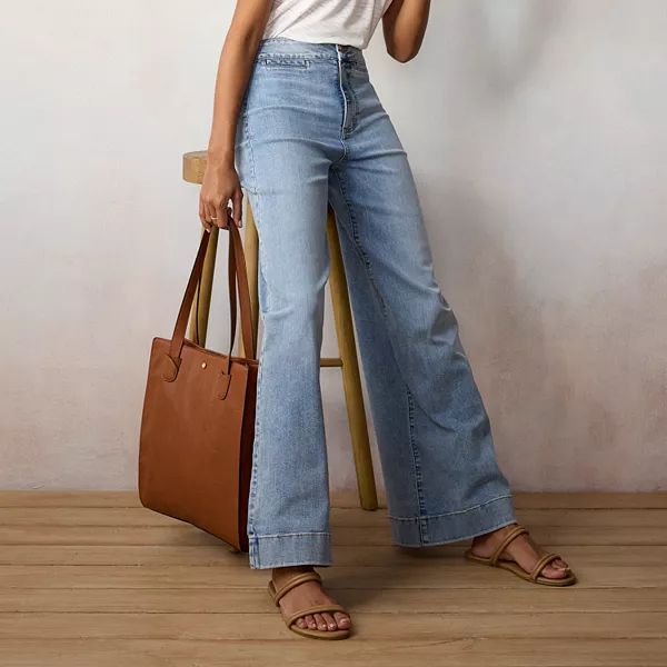 Women's LC Lauren Conrad Super High-Rise Palazzo Jeans | Kohl's