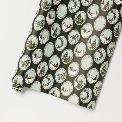 30 sq ft Christmas Icons Wrapping Paper Green - Hearth & Hand™ with Magnolia | Target