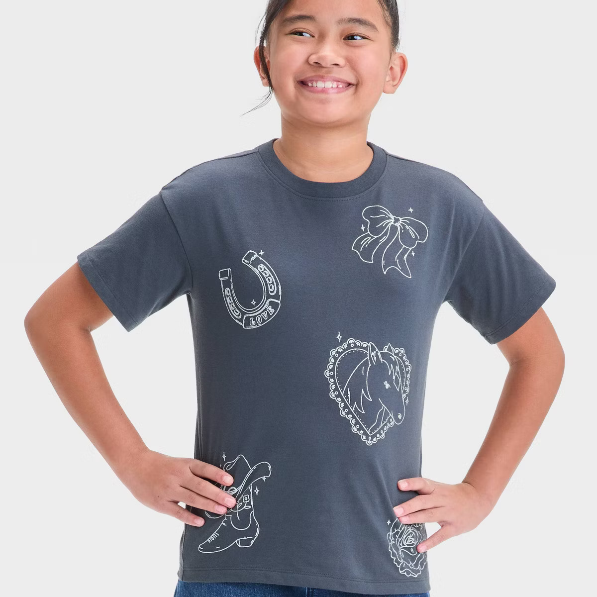 Girls' Short Sleeve Oversized Graphic T-Shirt - Cat & Jack™ | Target