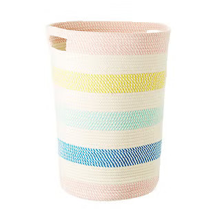 Striped Cotton Rope Laundry Hamper | The Container Store