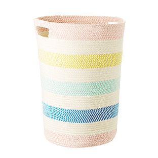 Striped Cotton Rope Laundry Hamper | The Container Store