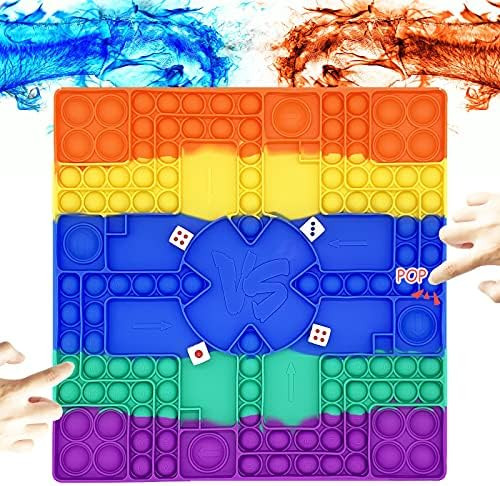 QETRABONE 11.8 Inches Pop Game Board Big Size, Flying Chess Board Pop Bubble Sensory Fidget Toy, ... | Amazon (US)