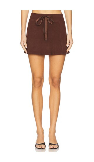 Tie Up Skort in Chocolate | Revolve Clothing (Global)