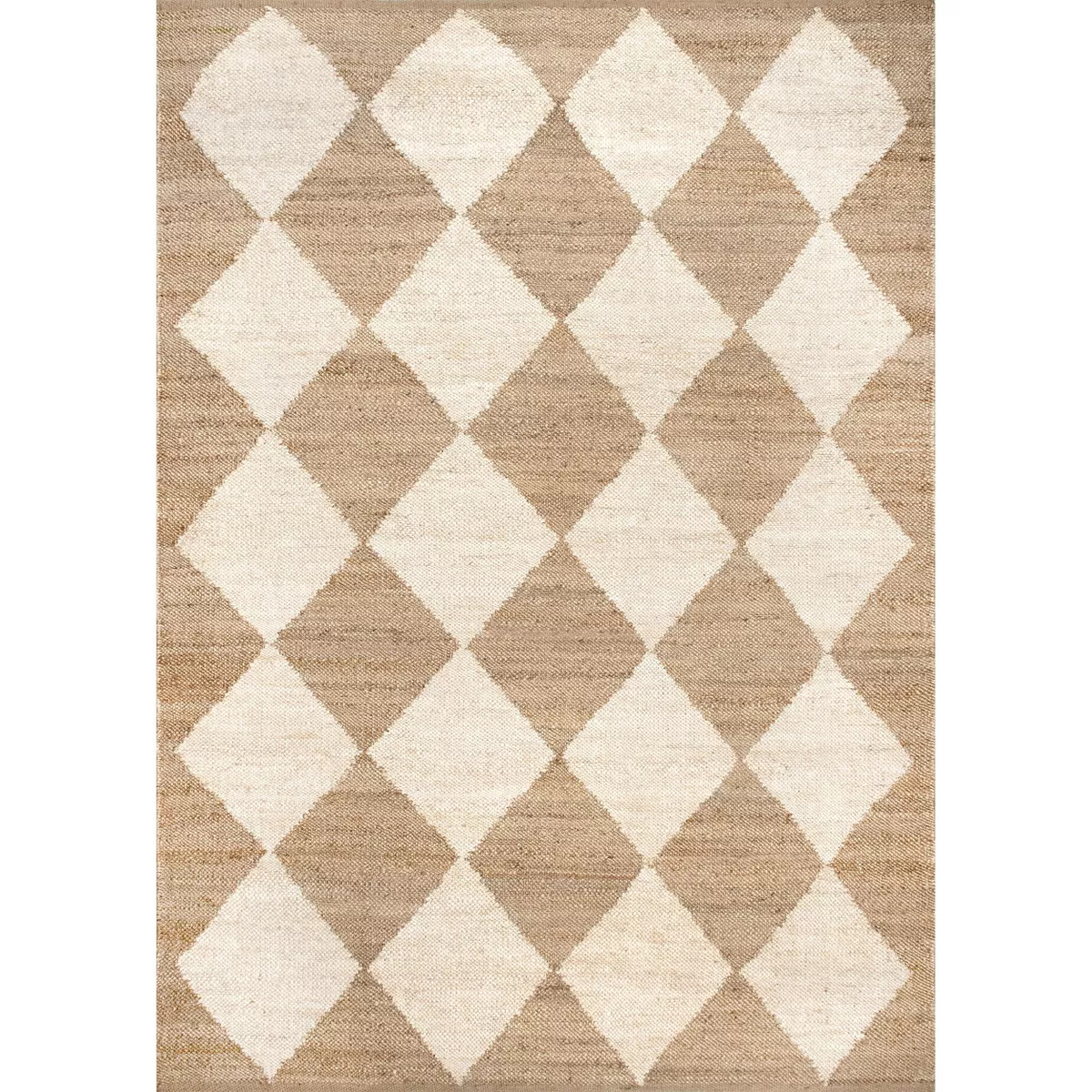 Nuloom Louie Diamond Checkerboard Jute Area Rug | Target