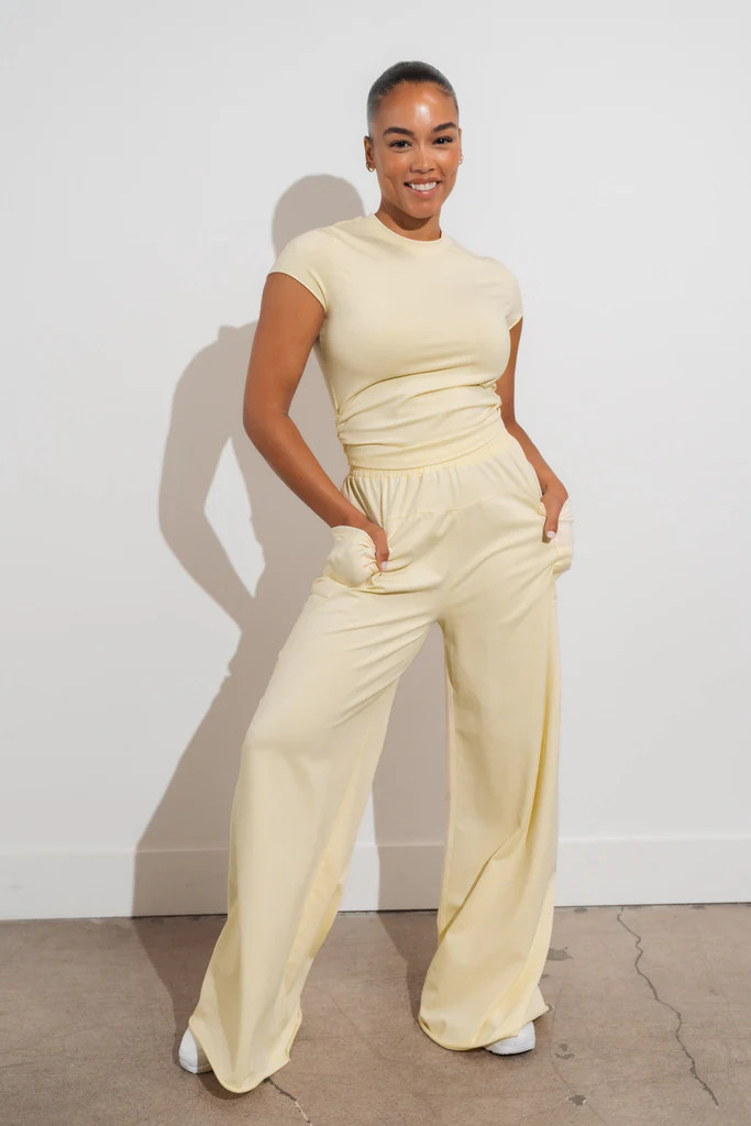 Vitality Essence Palazzo Pant - Butter | Vitality