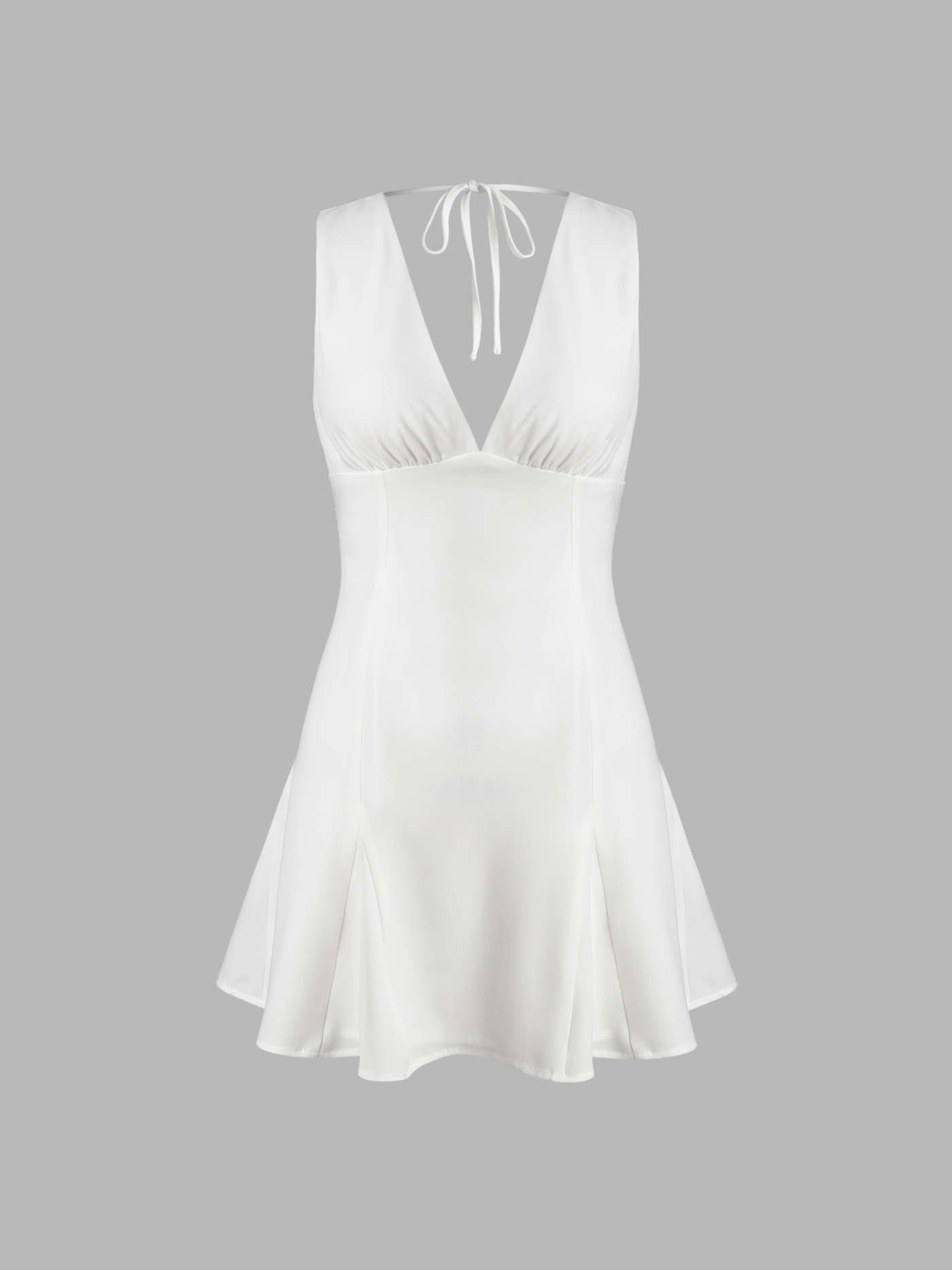 V-neck Ruffle Knotted Mini Dress | Cider