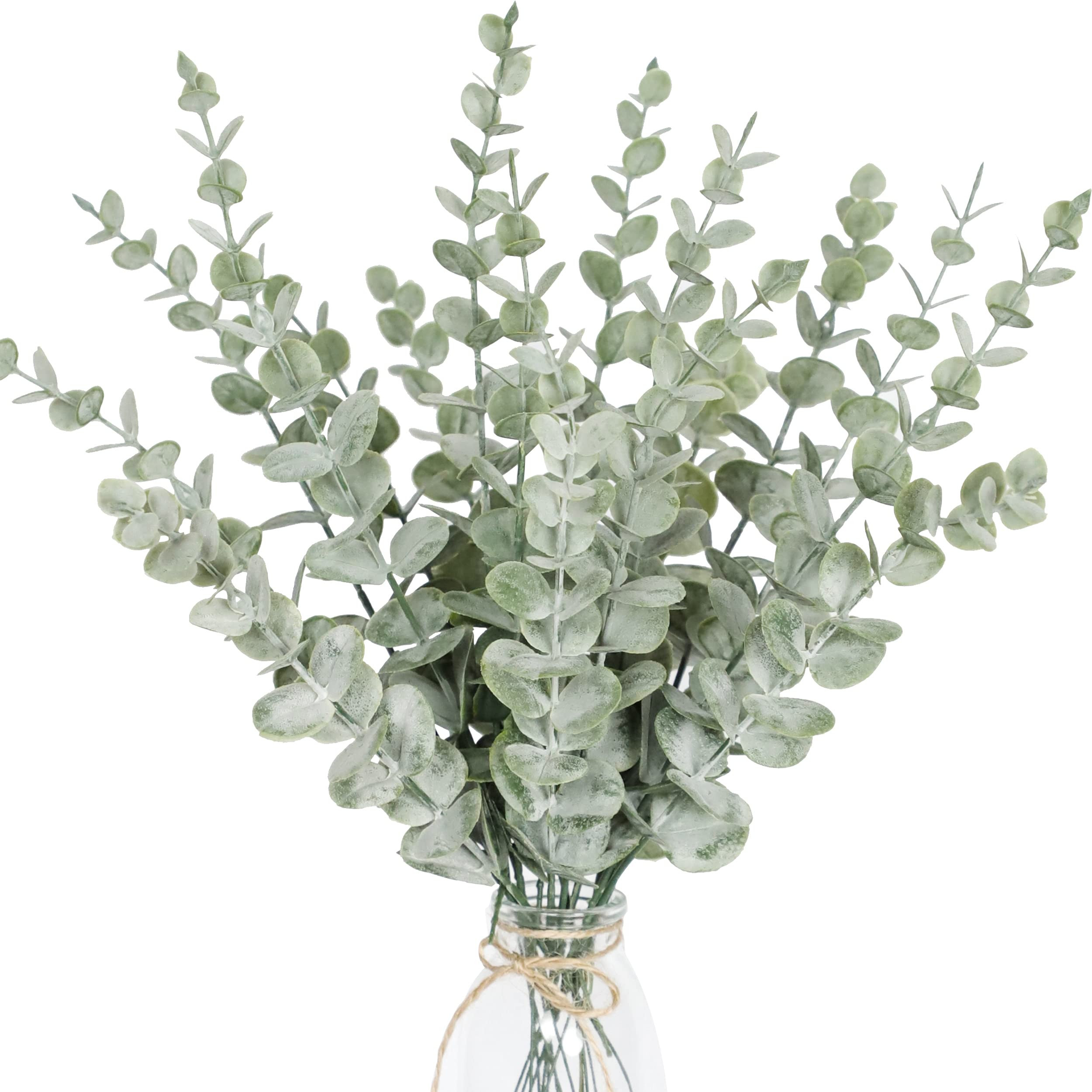 Tiyard 18pcs Eucalyptus Stems Artificial Eucalyptus Leaves Stems Artificial Fake Flowers for Home Office Flowers Bouquet Centerpiece Wedding Decoration Christmas Decor 2024 | Amazon (US)