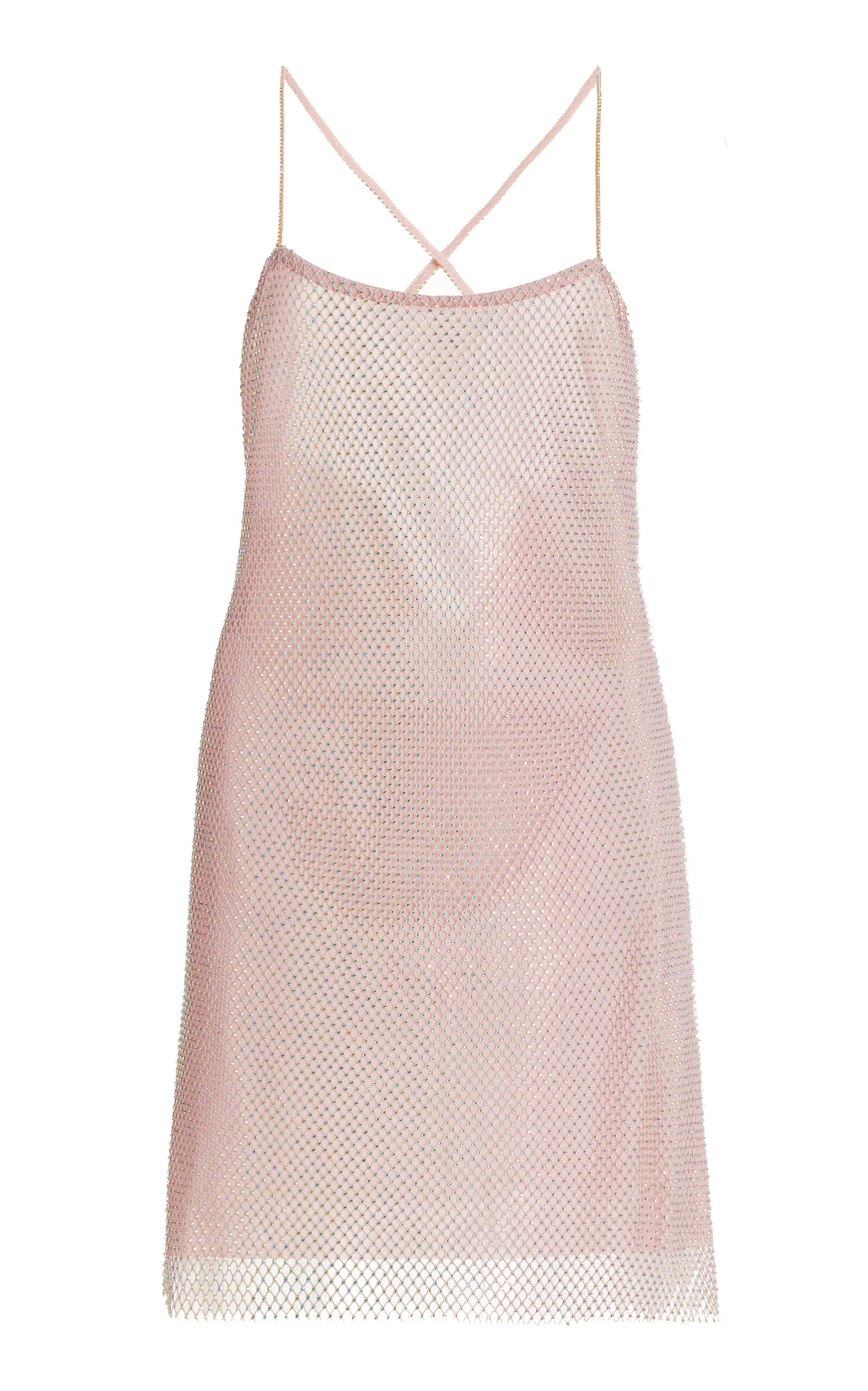 Bernise Crystal-Embellished Mesh Mini Dress | Moda Operandi (Global)