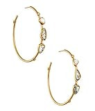 Kendra Scott Ivy Hoop Earrings Vintage Gold White Mix One Size | Amazon (US)