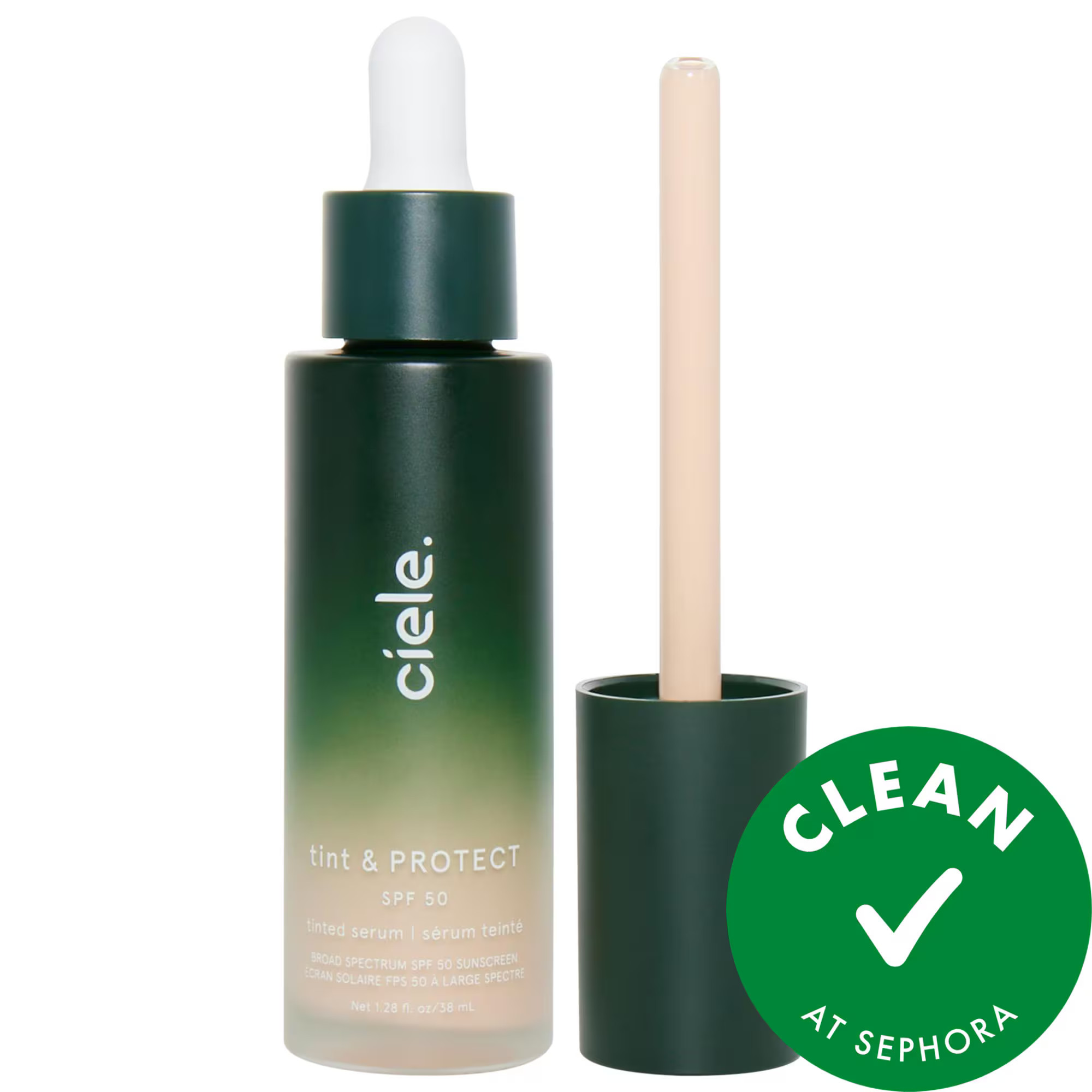 ciele tint & PROTECT medium coverage serum foundation with SPF 50+ 01 Ivory 1.28 oz | Sephora (US)