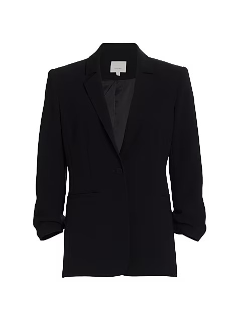 Khloe Crepe Ruched Blazer | Saks Fifth Avenue