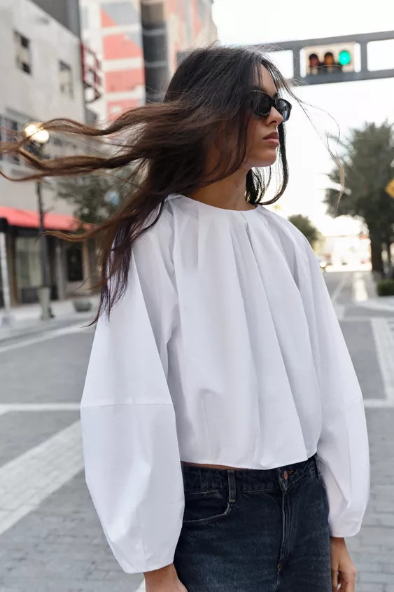 BALLOON POPLIN SHIRT | Zara US